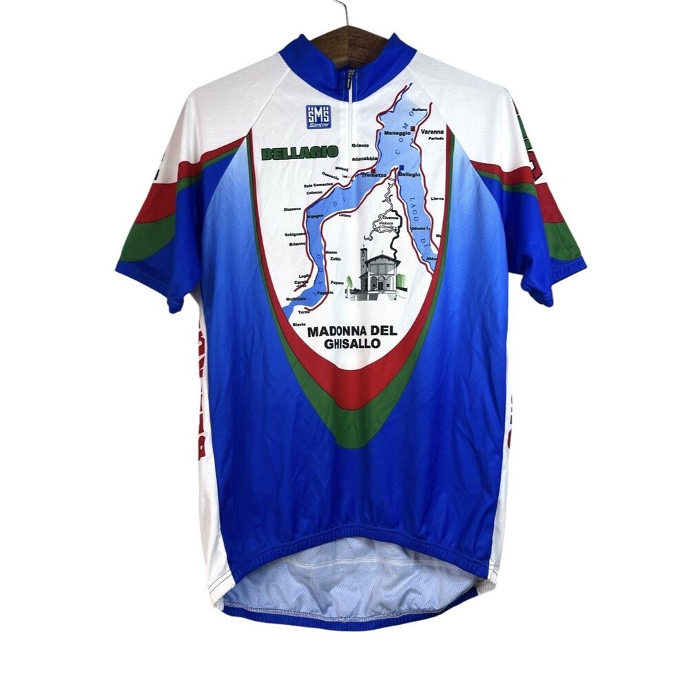 SMS Santini VINTAGE Cycling Jersey 5XL 58 Italy Tour Bellagio Lago Di Como Mens